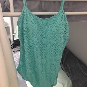 Mint green one piece XL- fits like a L